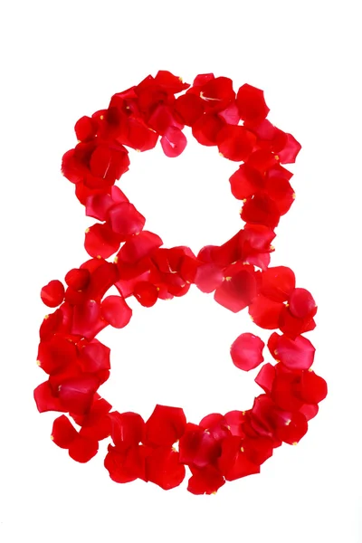 Очень романтичное число лепестков роз — стоковое фото