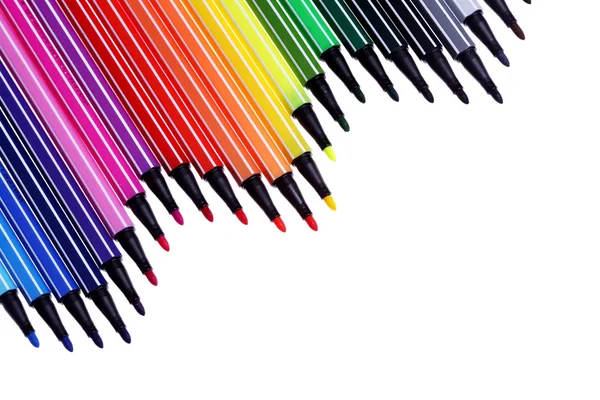 Πολλά πολύχρωμα στυλό — Φωτογραφία Αρχείου