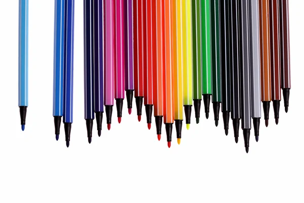 Molte penne colorate — Foto Stock