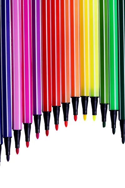 Mnoho barevných pera — Stock fotografie