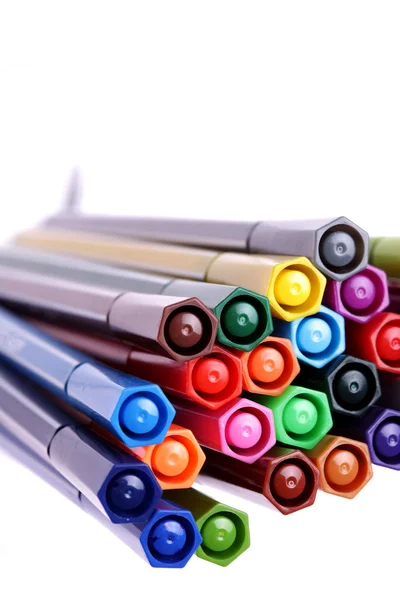 많은 다채로운 펜 — 스톡 사진