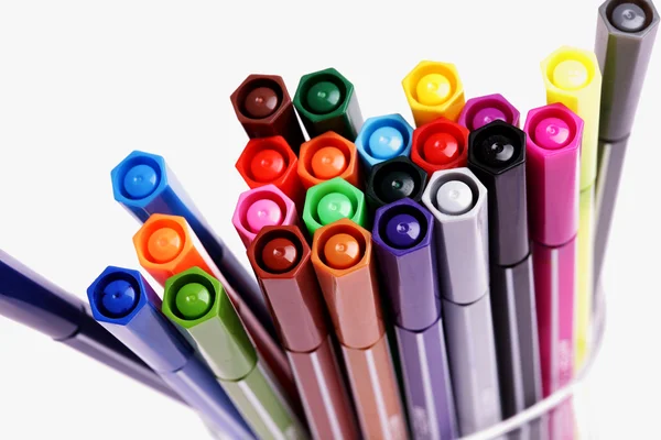 Muchos bolígrafos coloridos — Foto de Stock