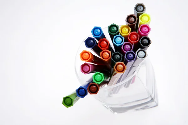 许多多彩笔 — 图库照片