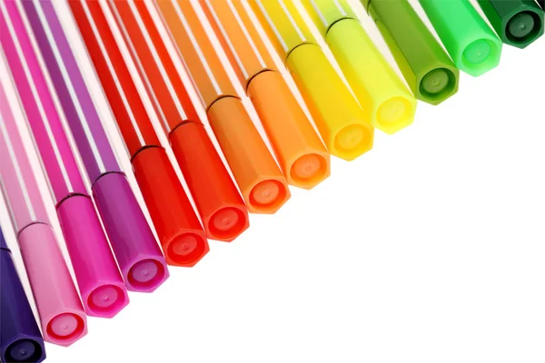 Wiele kolorowe długopisy — Zdjęcie stockowe