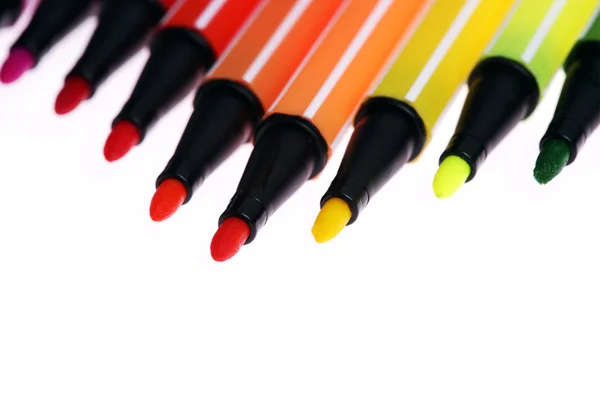 Mnoho barevných pera — Stock fotografie