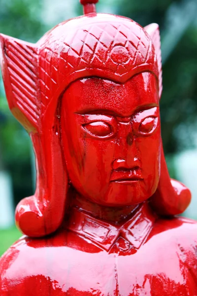 Kırmızı Çin heykeli — Stok fotoğraf