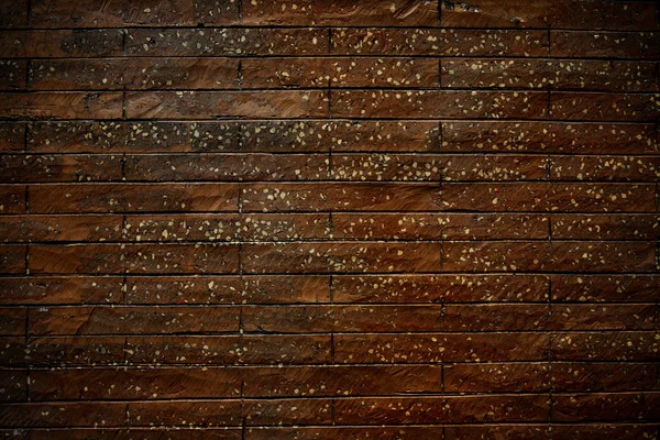 Стара стіна з коричневої цегли — стокове фото
