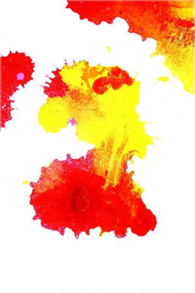 stock image Red and yellow ink blot