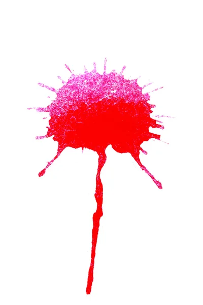 Červené a růžové inkoust blot — Stock fotografie