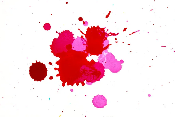 Macchia di inchiostro rosso e rosa — Foto Stock