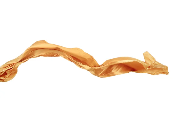 Smooth elegant golden satin — Stock Photo, Image