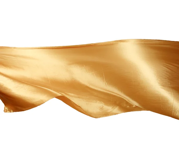 Glatter, eleganter goldener Satin — Stockfoto