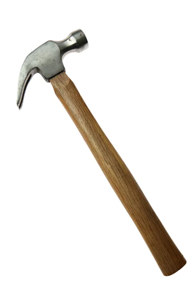 Ein hölzerner Stielhammer, — Stockfoto