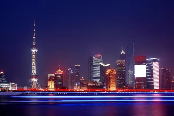 Нічний вид Шанхай. — стокове фото