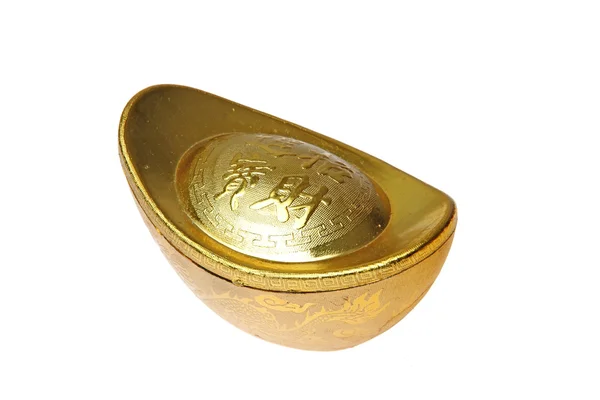 Lingotes de ouro chinês — Fotografia de Stock