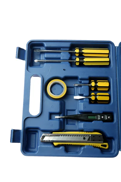Caixa de ferramentas azul — Fotografia de Stock