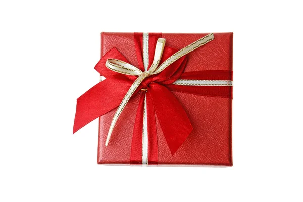 Червоний подарунковій коробці — стокове фото