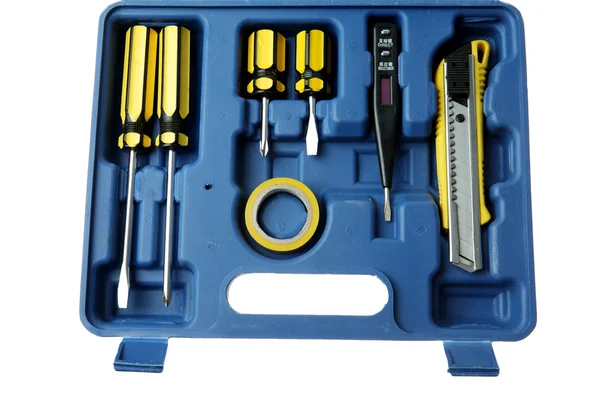 Caixa de ferramentas azul — Fotografia de Stock