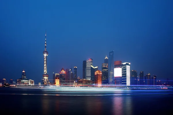 stock image Night view of Shanghai