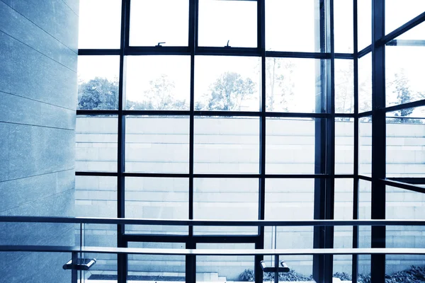 Transparent windows of office — Stock Photo, Image
