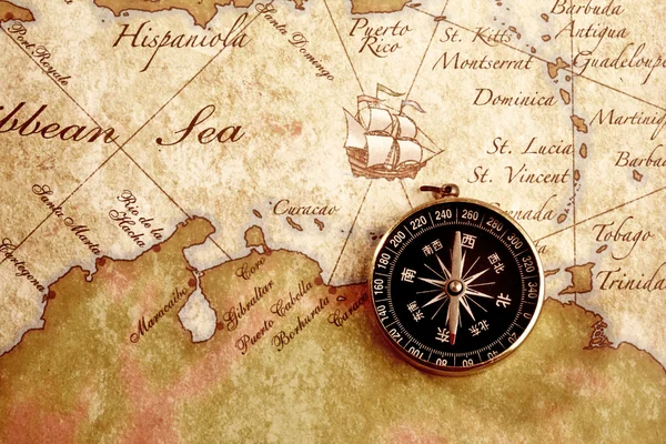 Compass on a Treasure map