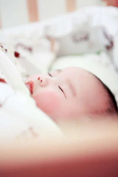 Little baby sleeping in bed — Stock Photo, Image