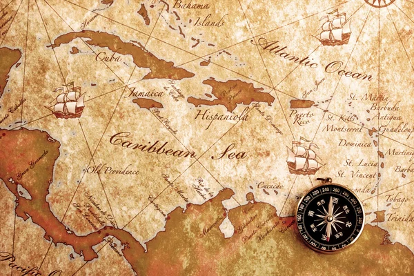 Compass on a Treasure map