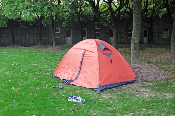 赤い観光テント — ストック写真