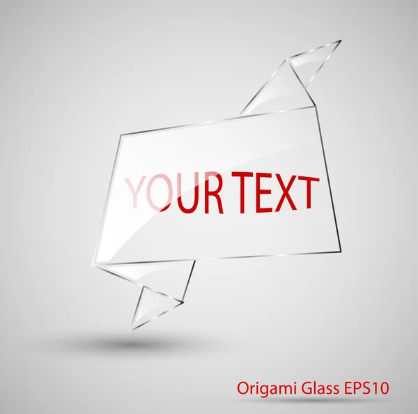 Origami glas — 图库矢量图片