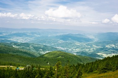 yeşil dağların Panoraması