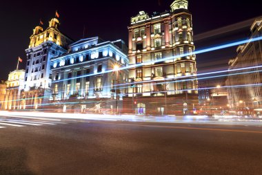 shanghai Bund gece çekimi