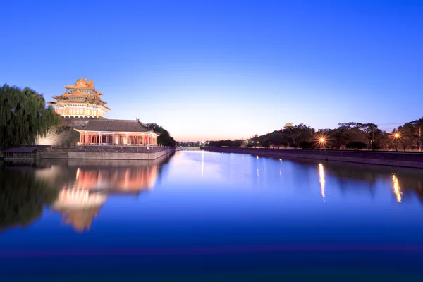Beautiful scenery of the forbidden city at dusk — Stock Photo, Image