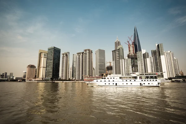 stock image Shanghai scenery on board