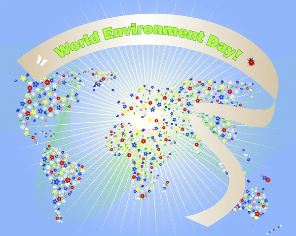 Giornata mondiale dell'ambiente . — Vettoriale Stock