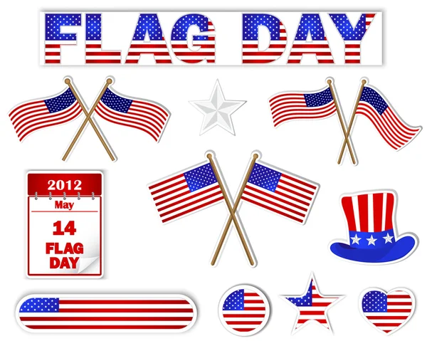 Stickers Jour du drapeau . — Image vectorielle