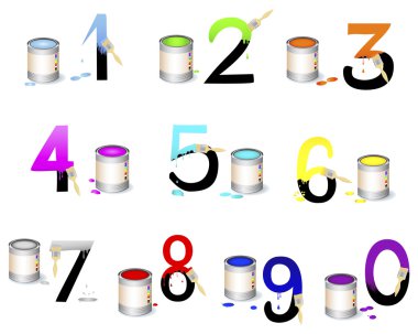 Numbers Set. clipart