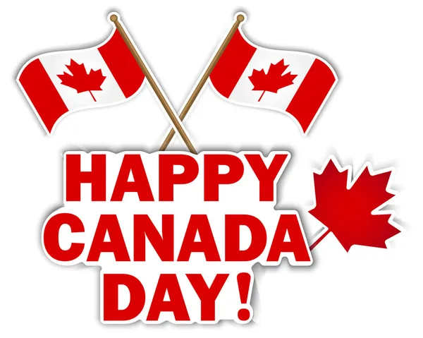 Canada Day stickers. — Stock Vector