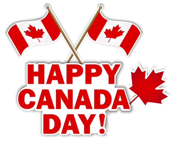 Pegatinas Día de Canadá . — Archivo Imágenes Vectoriales