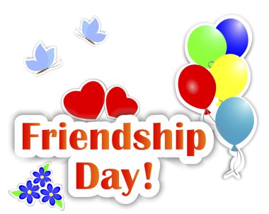 Friendship Day stickers. clipart