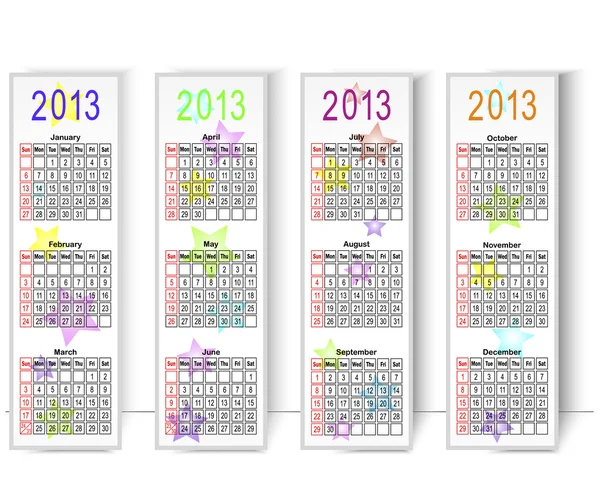 Kalendarz 2013. — Wektor stockowy