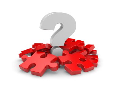 Question with puzzles clipart