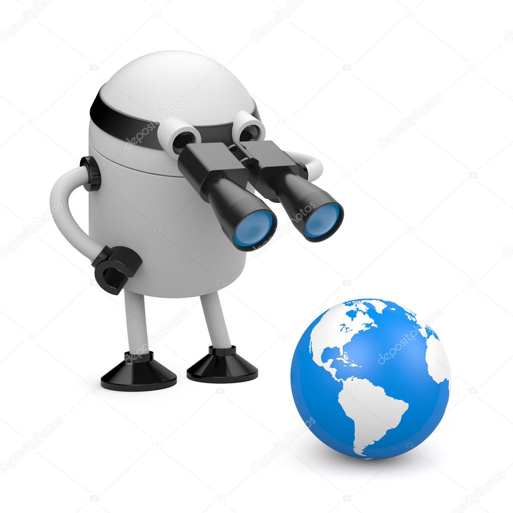 Robot explore the globe