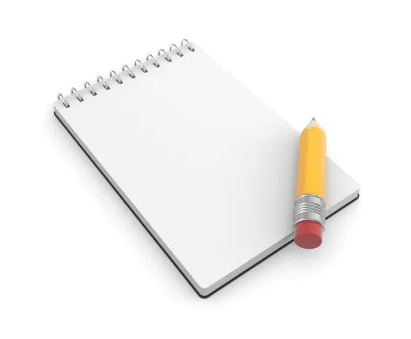 Notepad and pencil — Stock Photo, Image