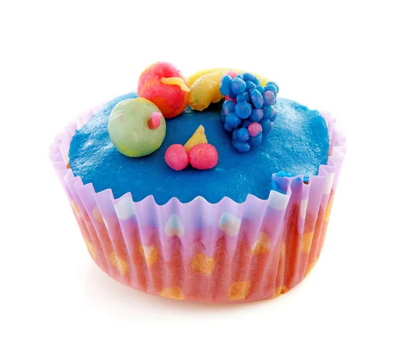 Cupcake med marsipan dekoration — Stockfoto
