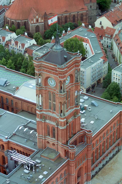 柏林的红色市政厅 — 图库照片
