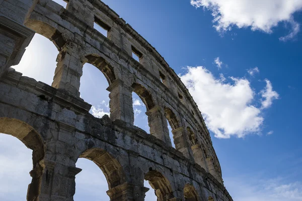 Romersk colosseum i pula Stockfoto