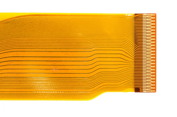 Detalle de la placa de circuito impreso flexionada Imagen de stock