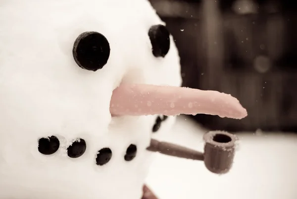 Симпатичний сніговик — стокове фото