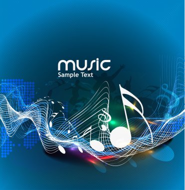 Abstract music dance background clipart