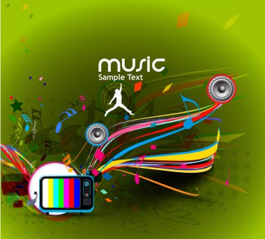 Abstract music dance background clipart